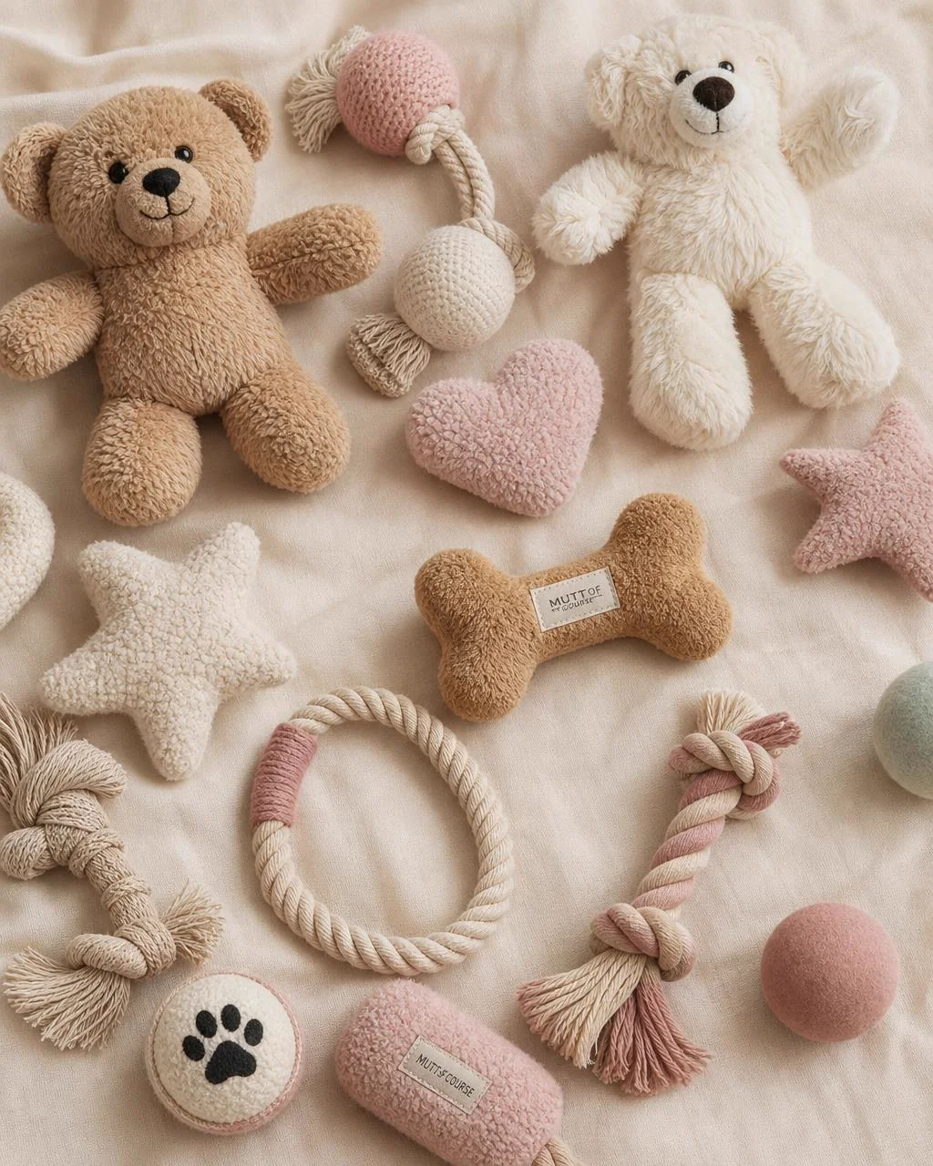Assortment of cute puppy toys from Lu's Pups
